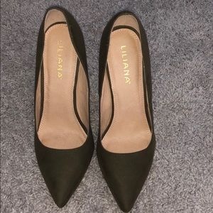 Olive green heels